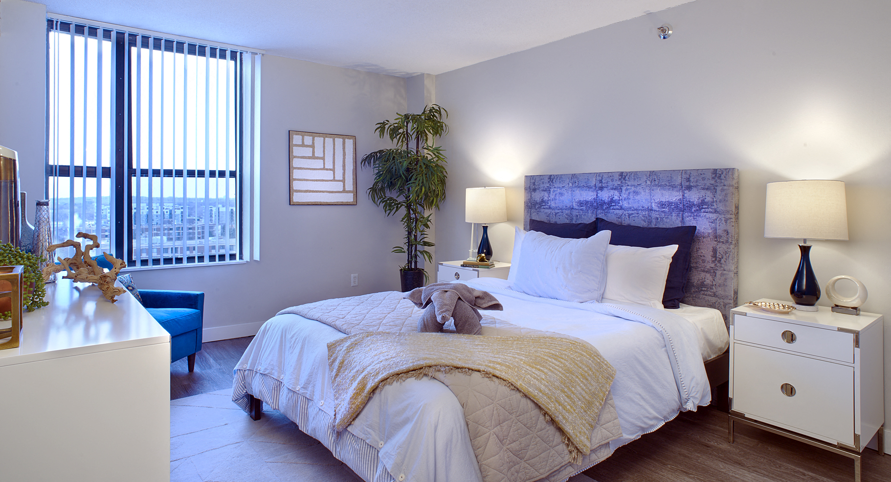 Spacious Bedroom With Comfortable Bed at Durham, Edina, Minnesota